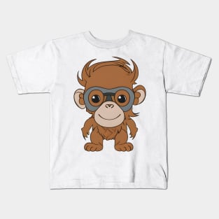 monkey in cartoon style Kids T-Shirt